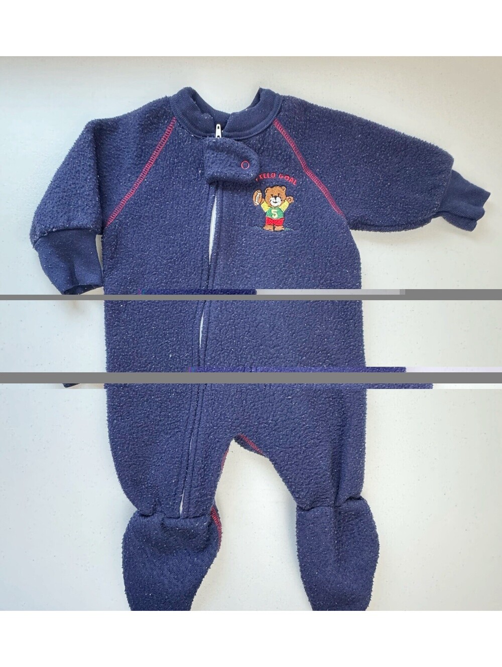 Healthtex Vintage Football Bear Footed Pajama 6 Months